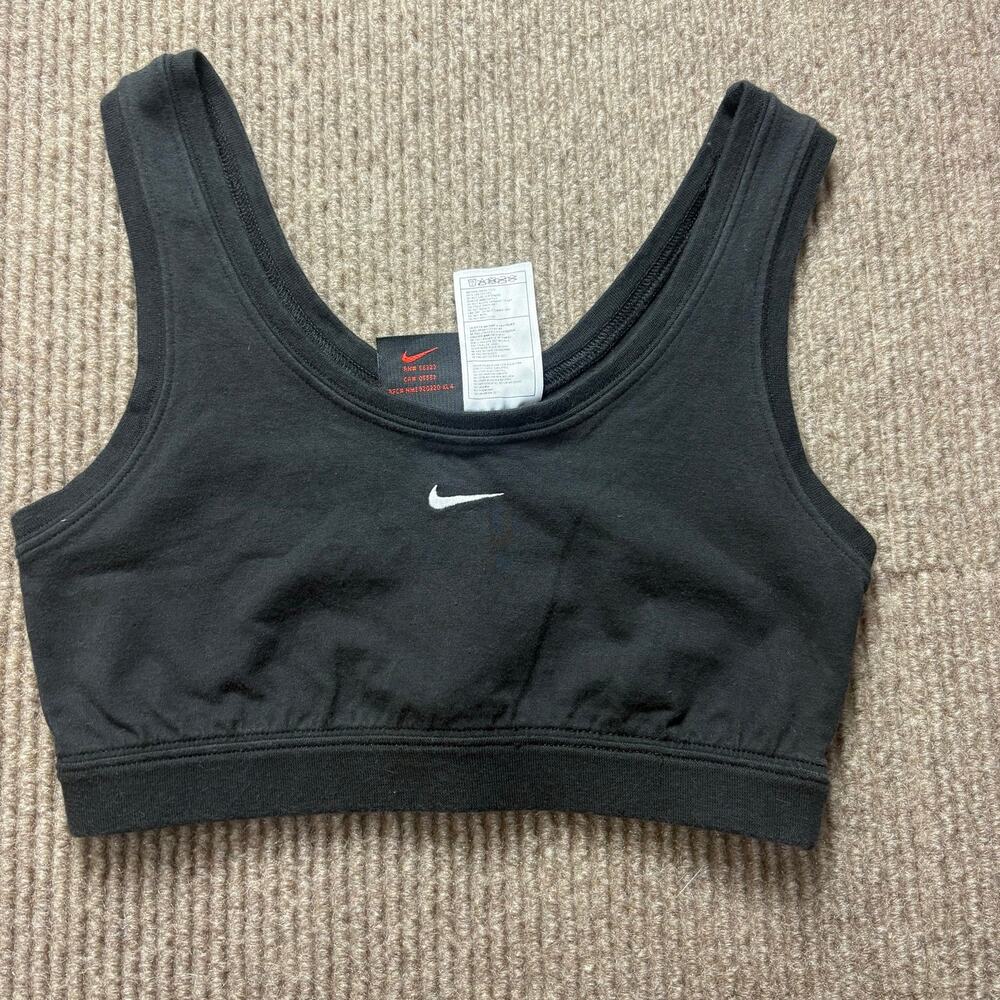 Vintage 90’s Nike Center Swoosh Sports Bra Size Medium Black